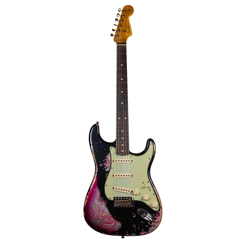 Fender Custom Shop 1960 Strat, Super Heavy Relic, Black Over Pink Paisley