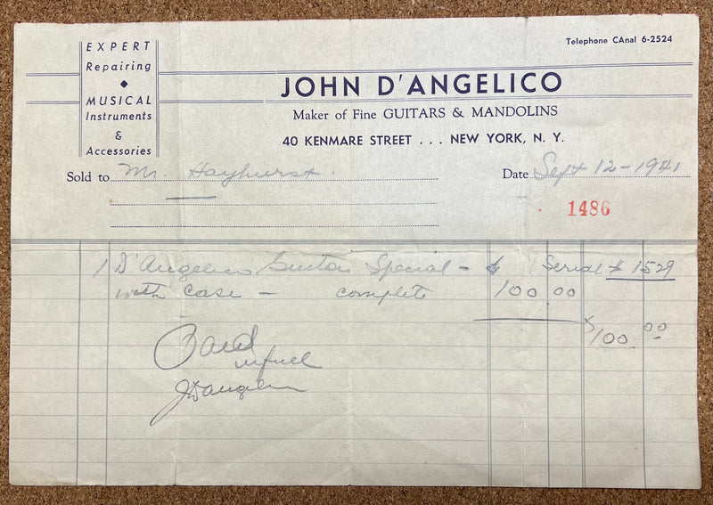D'Angelico 1941 Special #1529