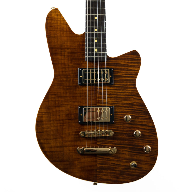 Reverend Descent RA 10th Anniversary, Dark Violin Brown Flame Maple with Case